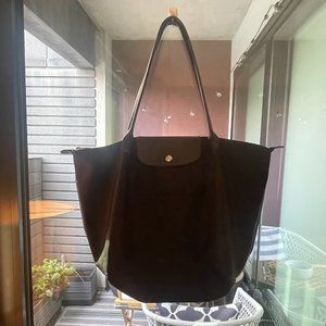 Black Longchamp Shoulder Tote